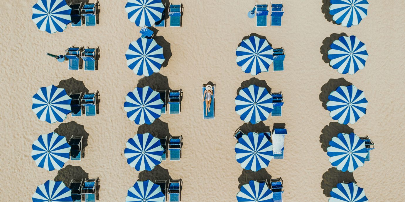 Best safe sunscreens, Aerial view of the beach in Rimini, Spain