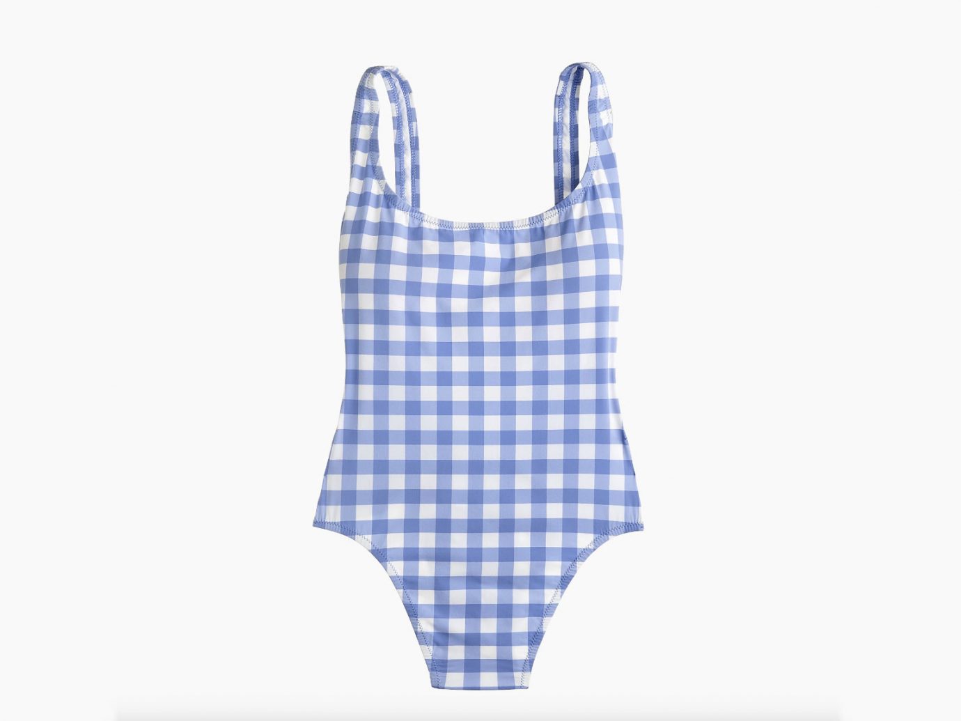 J.Crew Scoopback One Piece Swimsuit in Oversized Matte Gingham