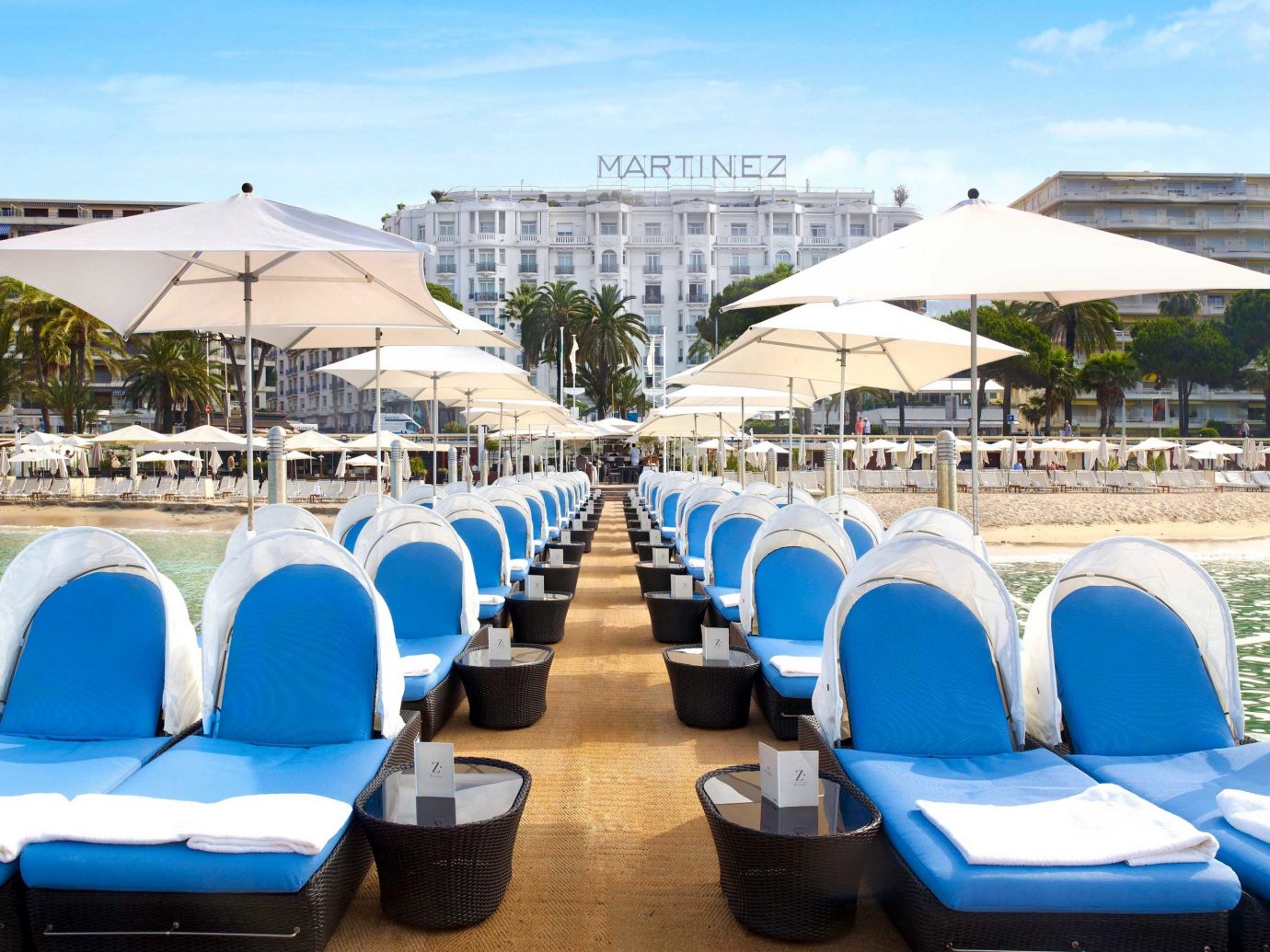 Beach at the Hôtel Martinez Cannes by Hyatt
