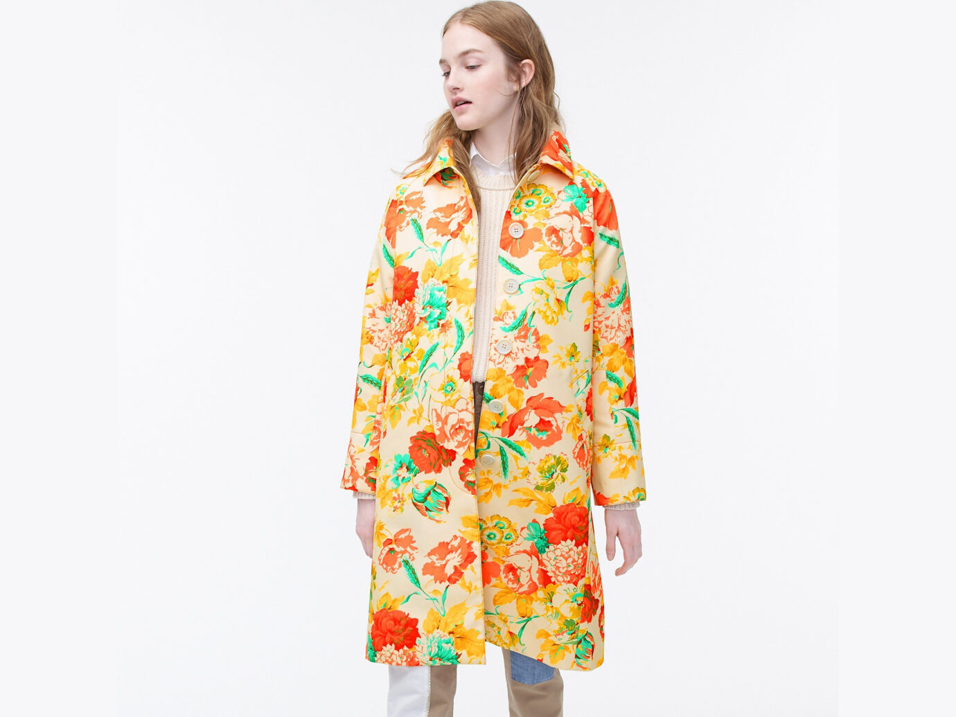 .Crew Collection Trench Coat in Ratti® Woodstock Floral Print