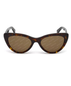 Balenciaga 54MM Cat Eye Havana Acetate Logo Sunglasses