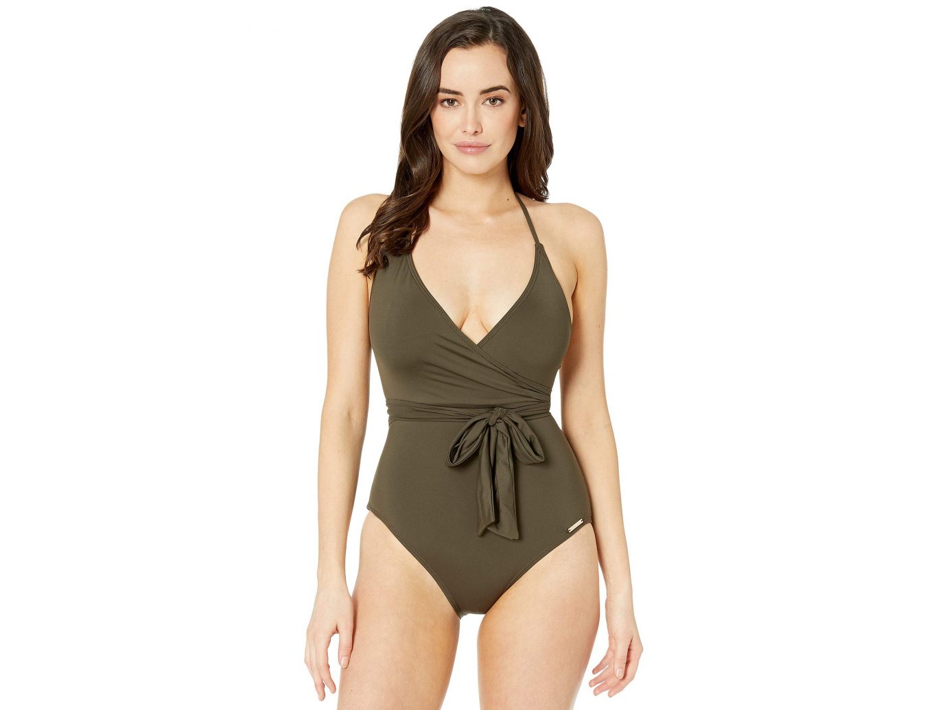 Vince Camuto Surf Shades V-Neck Wrap Tie One-Piece