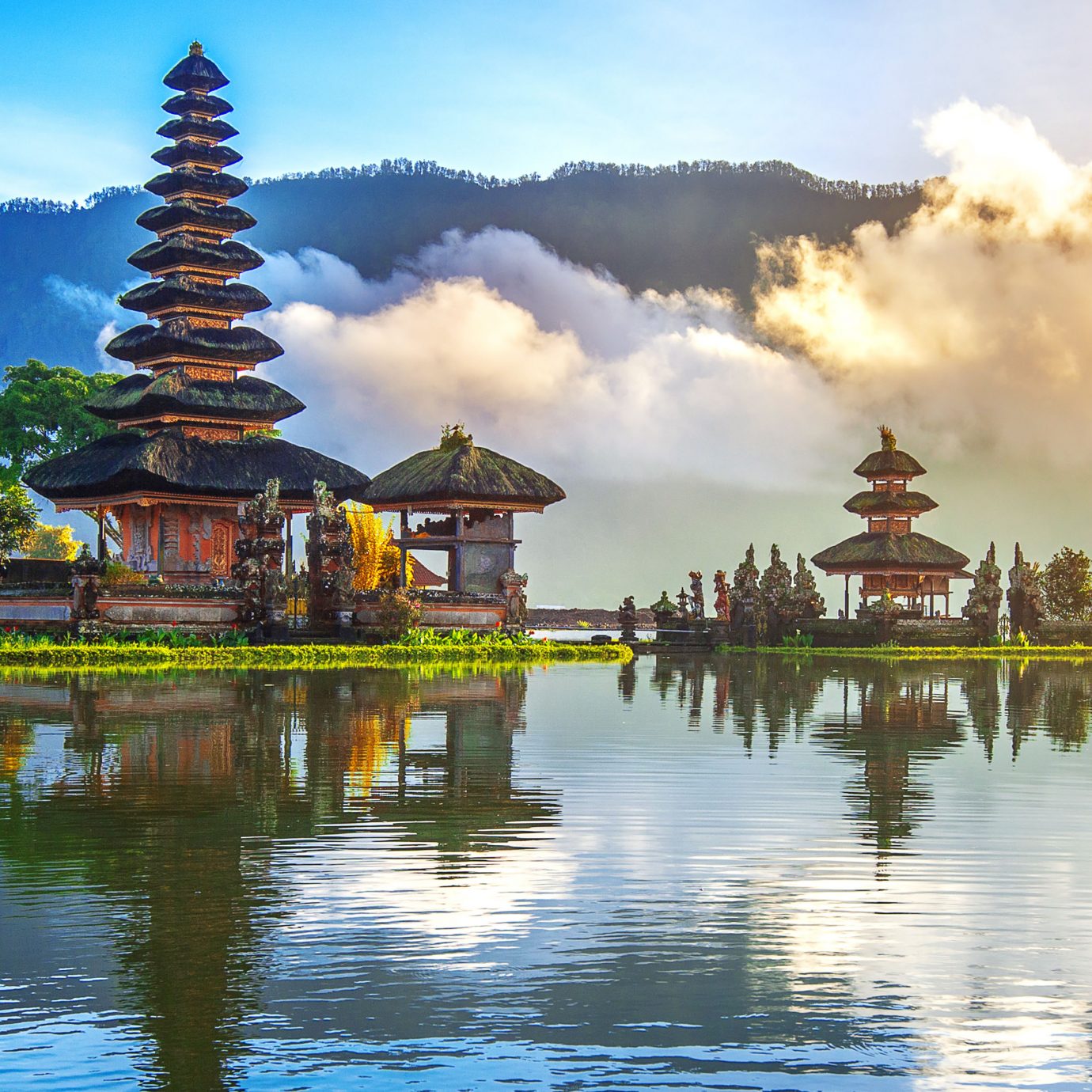 pura ulun danu bratan temple in Bali, indonesia.