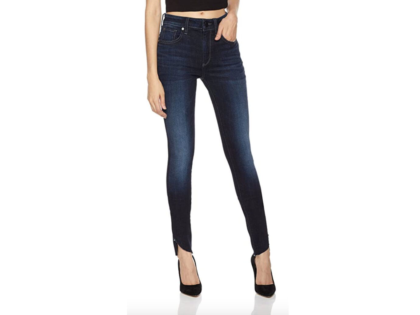 HALE Women's Rogue Stunner Mid Rise Skinny Jean with Step Hem