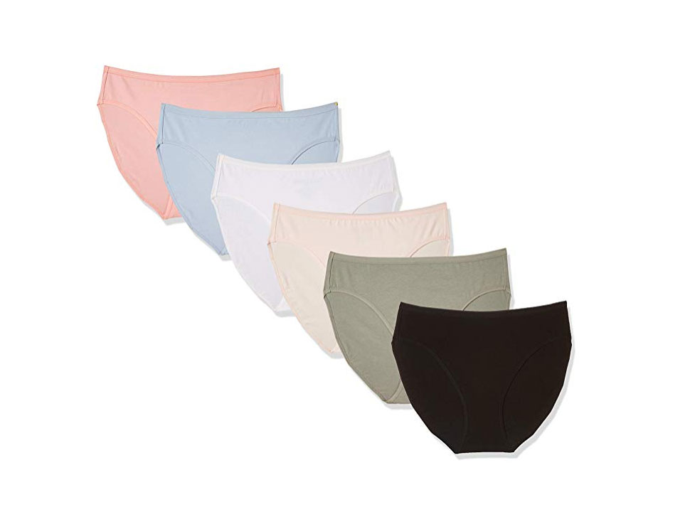 Madeline Kelly Women's 6 Pack Cotton High Cut Panty