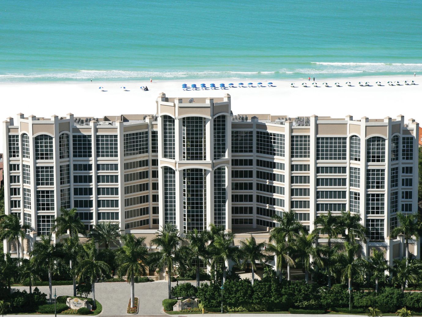 Aerial view of Marco Beach Ocean Resort, Marco Island, FL
