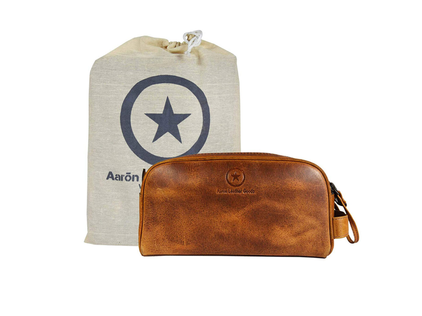 Aaron Leather Goods Toiletry Travel Pouch