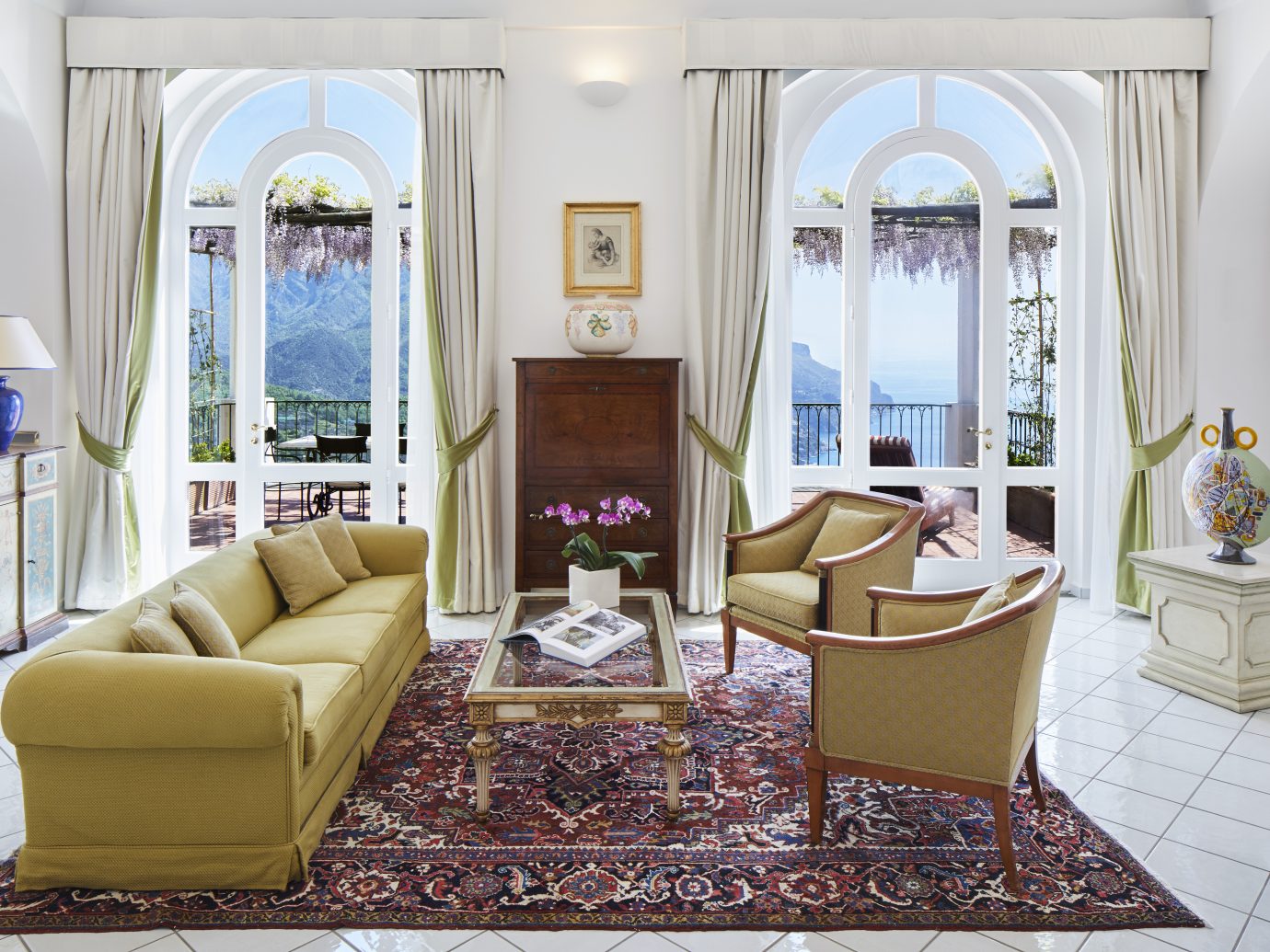 Living room at Palazzo Avino