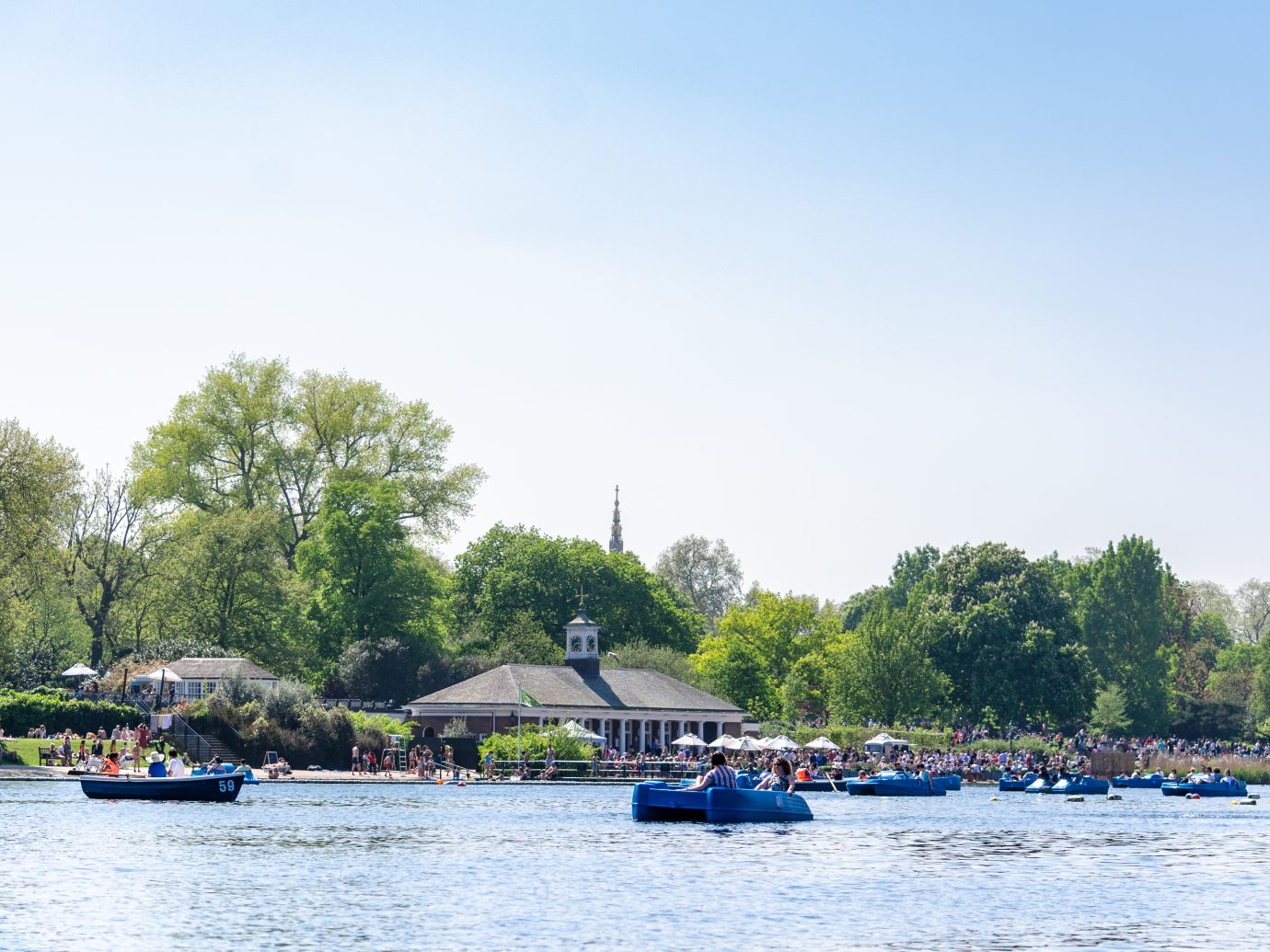 Weekend fun at the Serpentine lake in Hyde Park