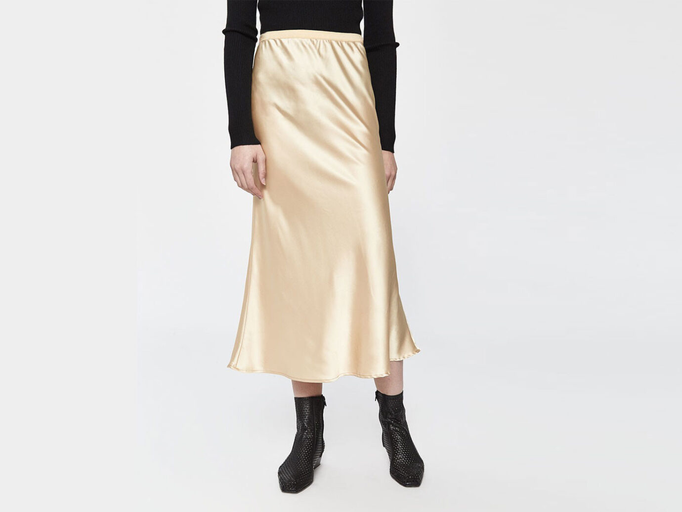 Stelen Madina Slip Skirt in Gold