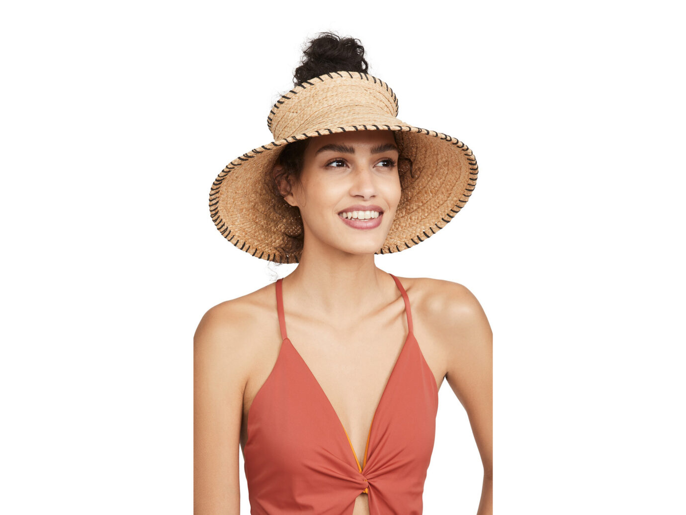 Sidiou Group Summer Empty Top Hats Cowboy Hat with Broad Brim Folding Straw Hat Detachable Sun Visor Hat Beach Hats for Women