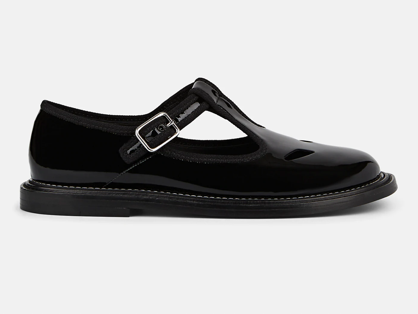 Burberry Alannis Patent Leather Mary Jane Flats
