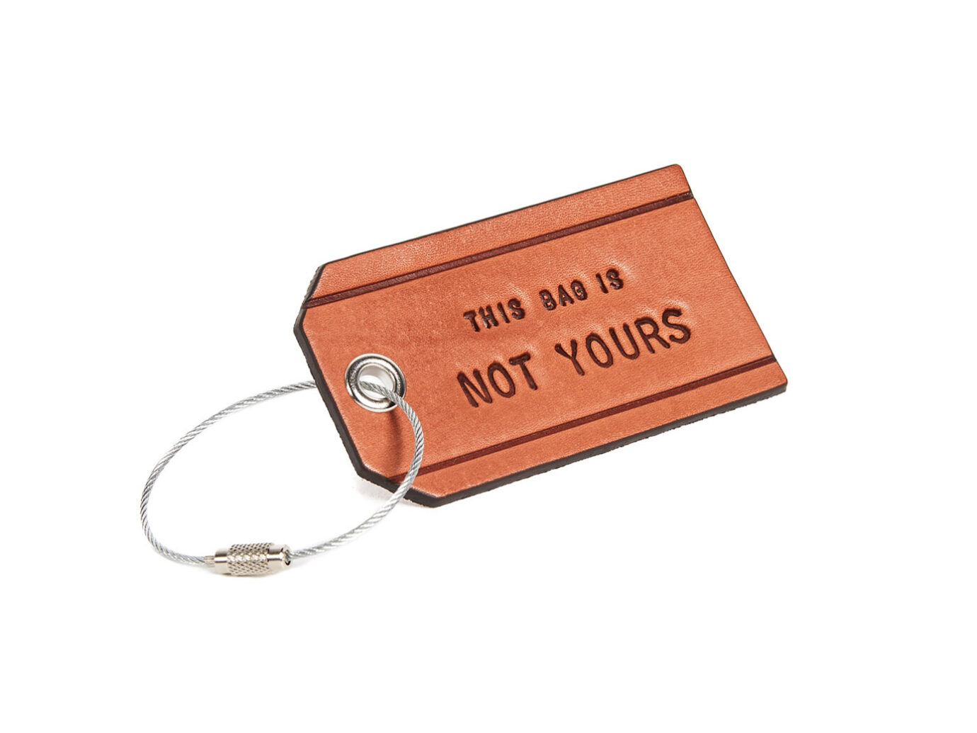 Boarding Pass Leather Luggage Tag