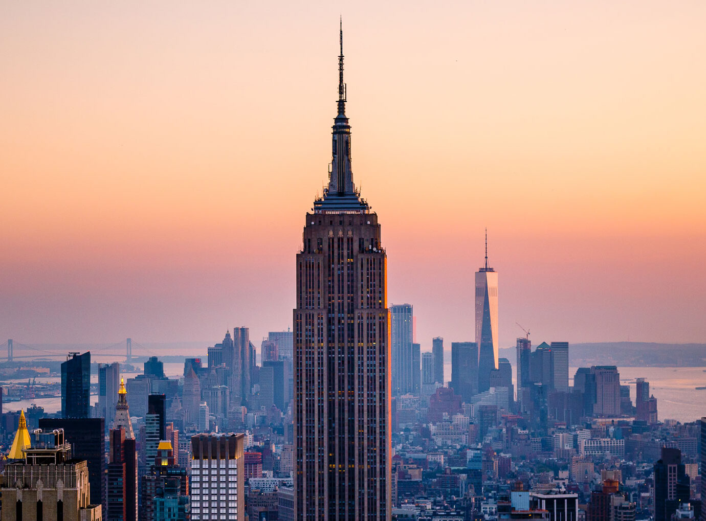 NYC Skyline at sunset