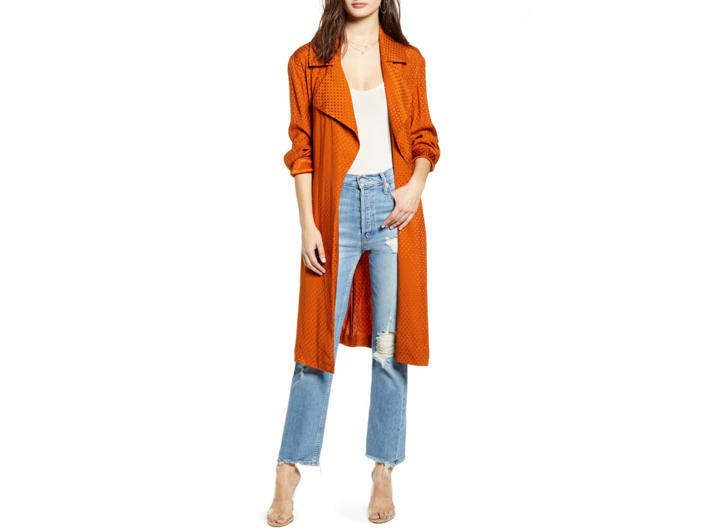Leith Dot Soft Trench Coat