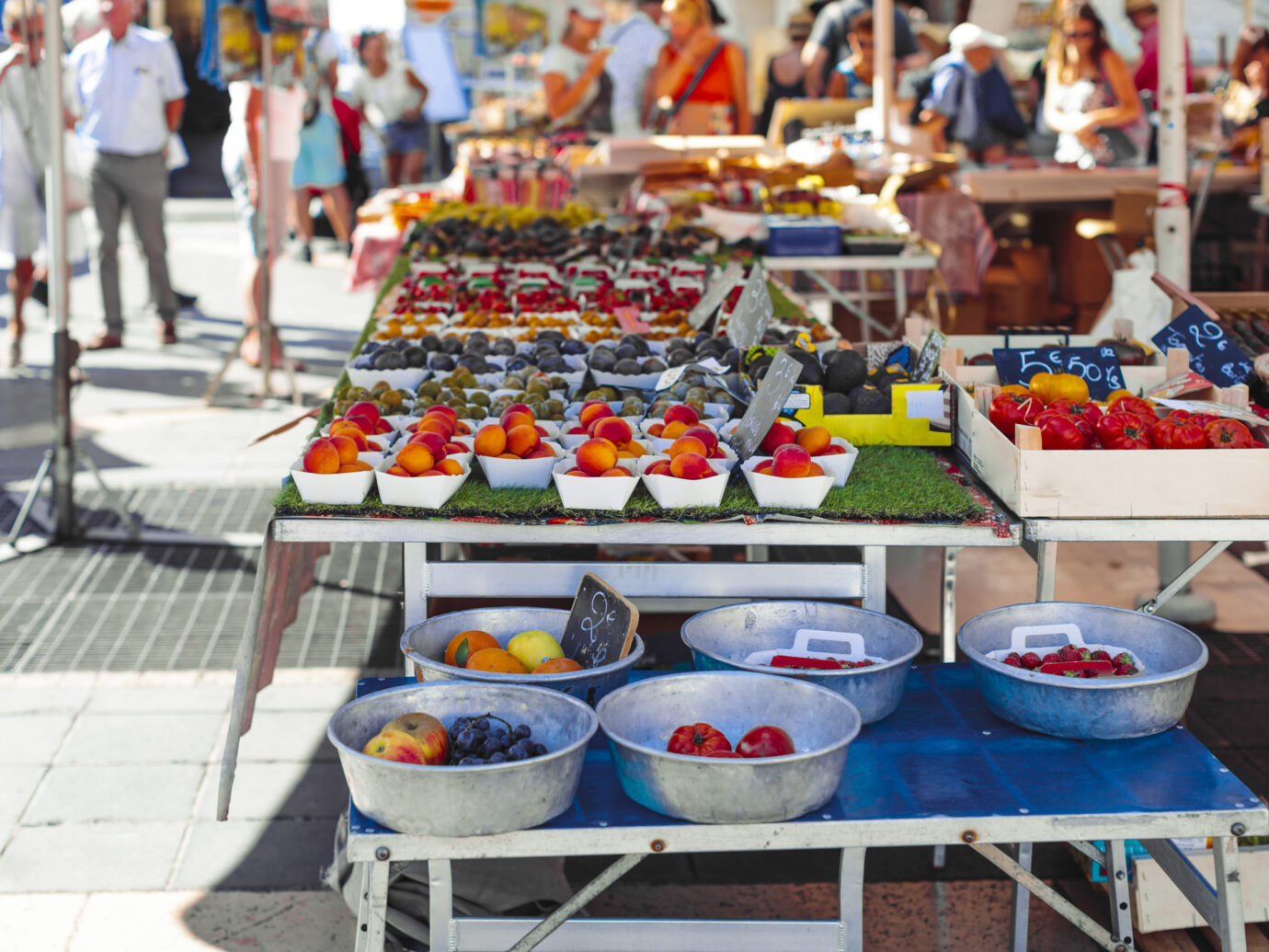 Cours Saleya flower market in Nice, France