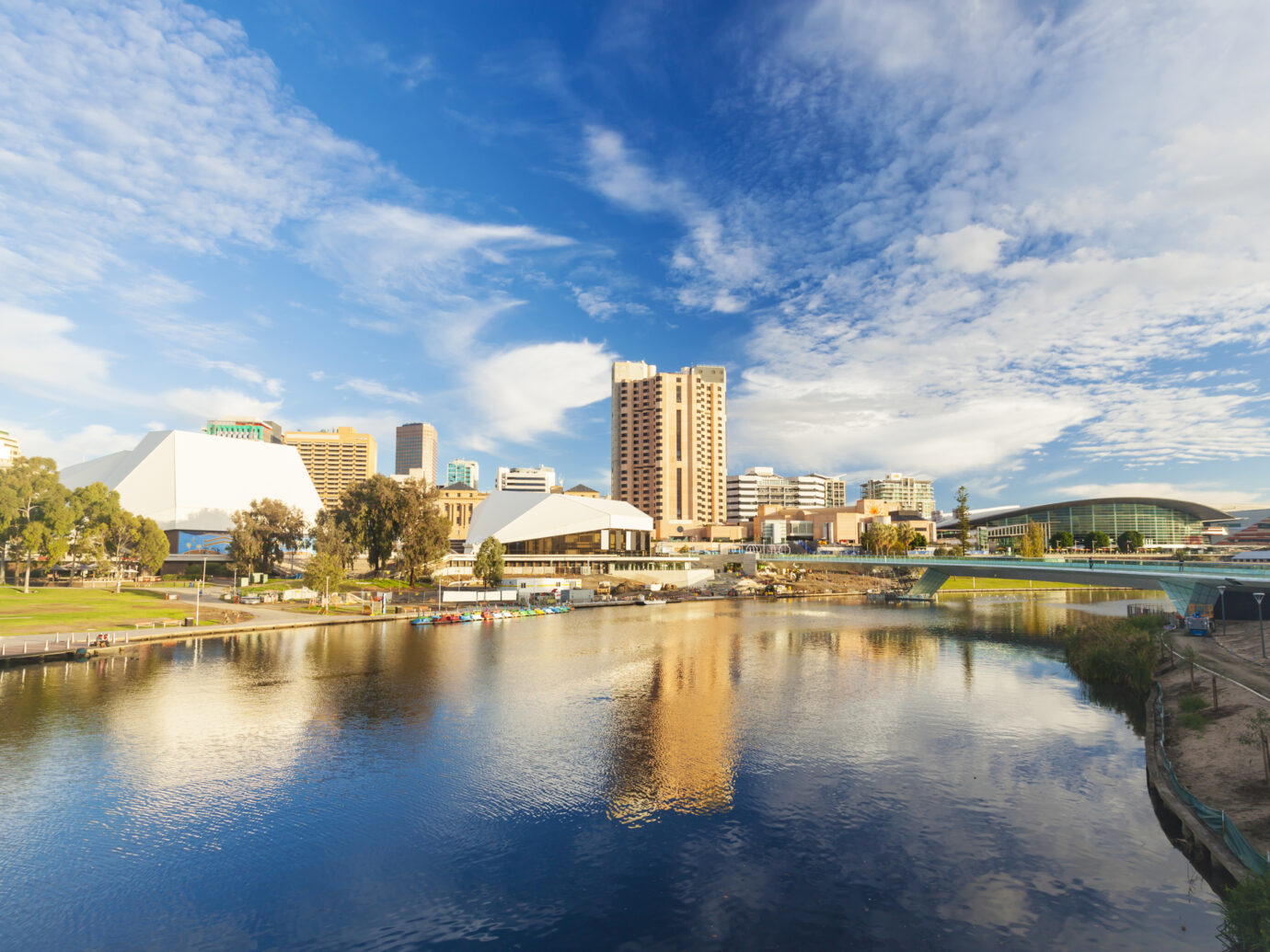 Adelaide city centre across the River Torrens