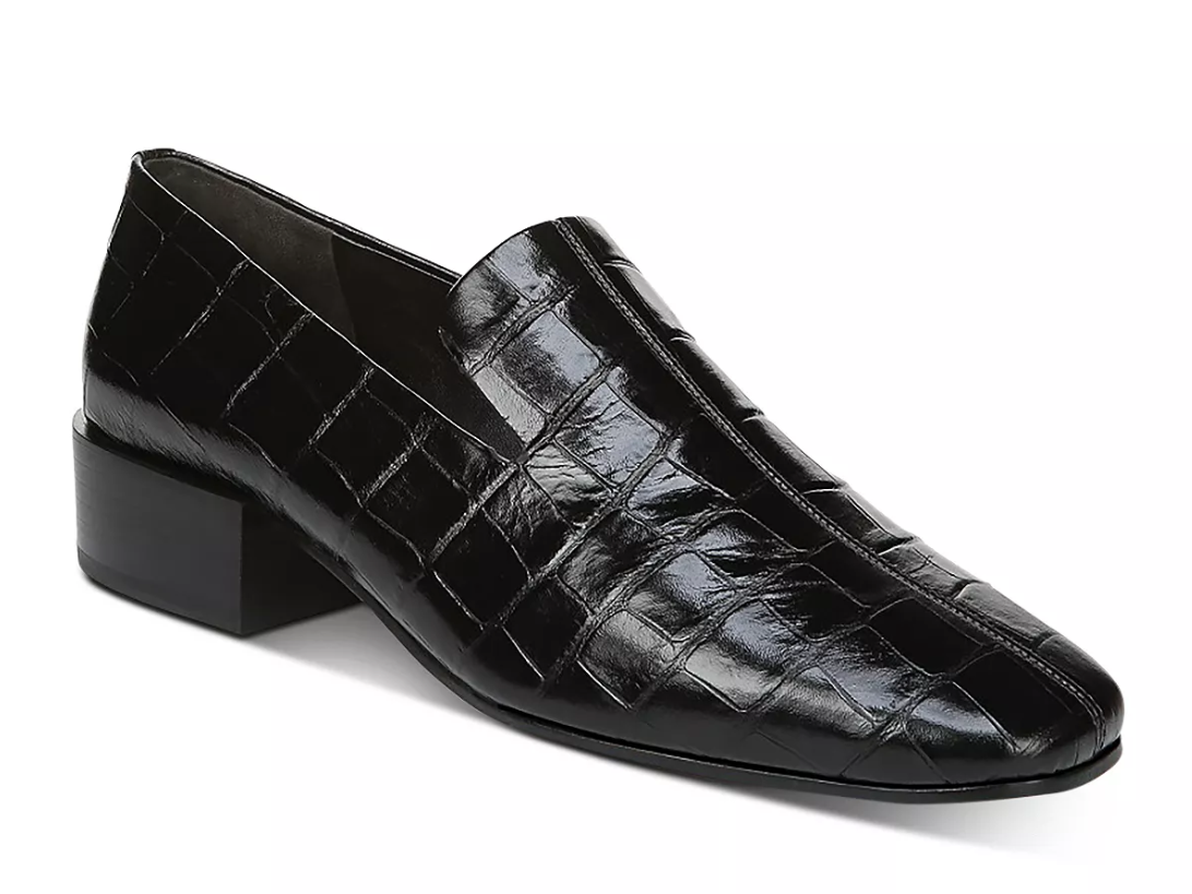 Via Spiga Baudelaire Embossed-Leather Loafers