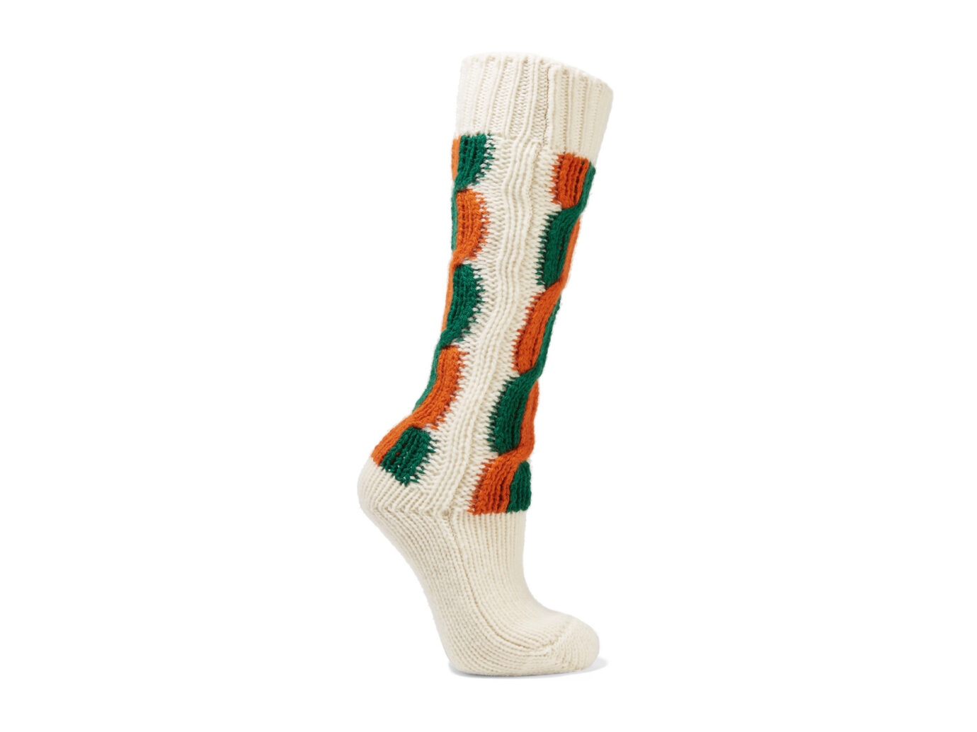 Gucci Striped Cable-Knit Socks