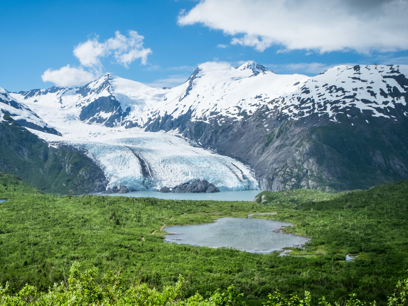 Portage Glacier viewed from Portage Pass