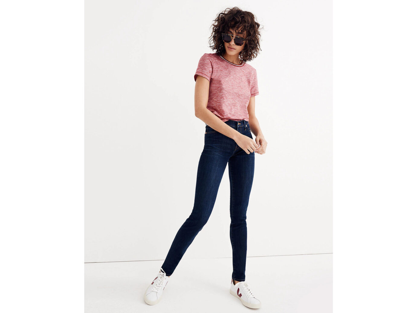 Madewell 9-Inch Mid-Rise Skinny Jeans in Larkspur Wash: TENCEL™ Denim Edition
