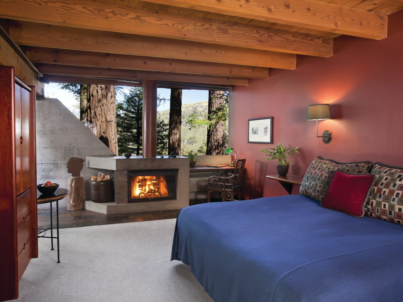 Bedroom at Ventana Big Sur