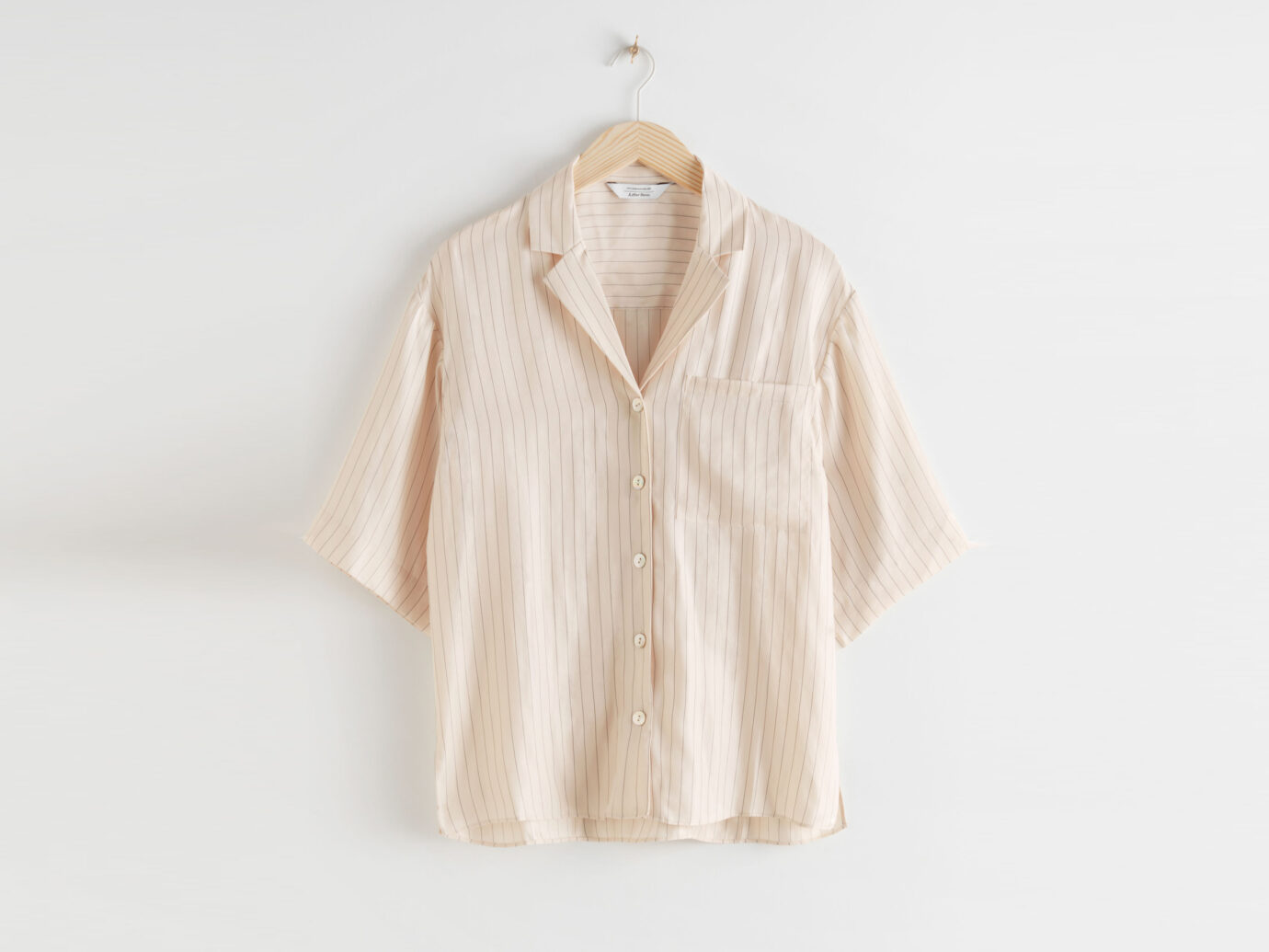 & Other Stories Cupro Blend Relaxed Fit Shirt