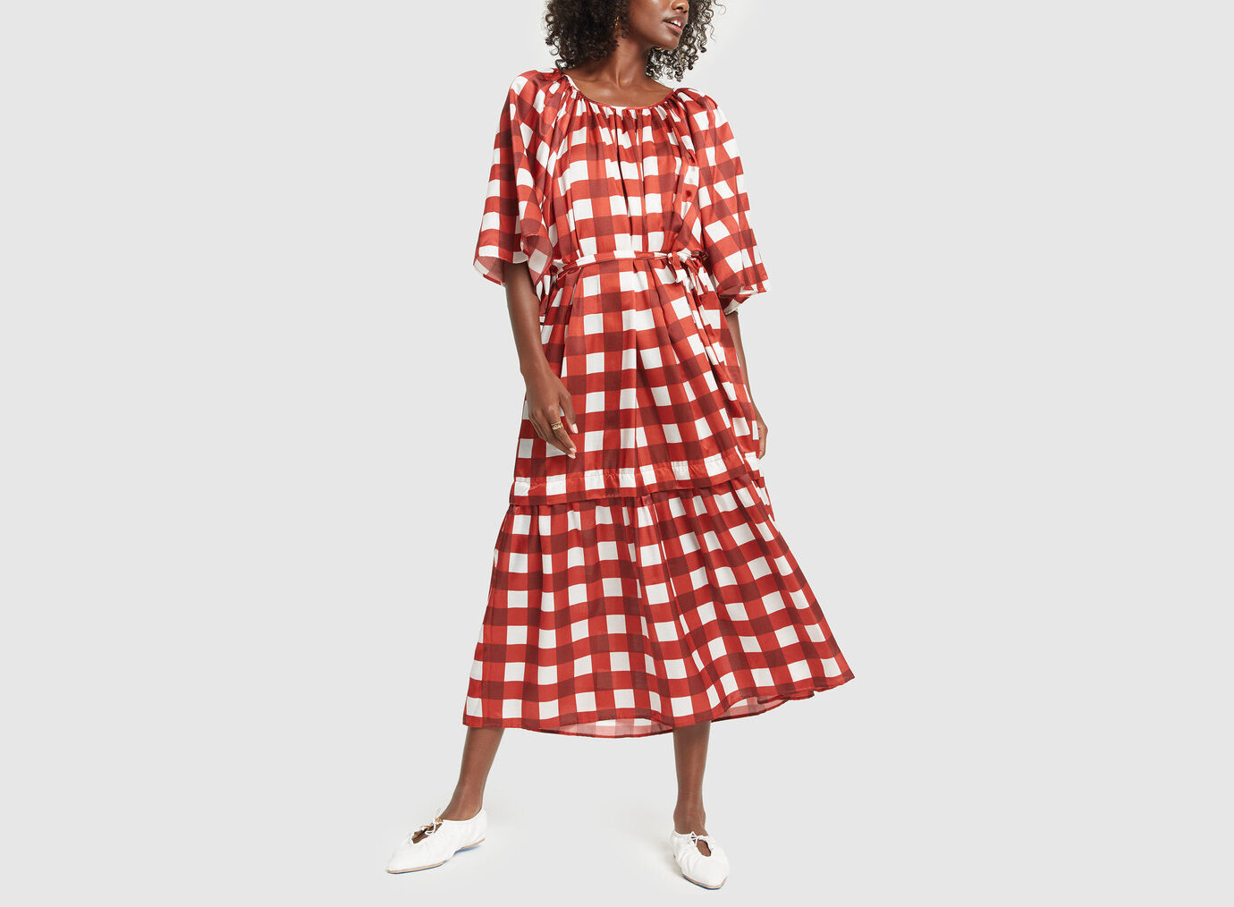 Mother of Pearl Gingham Dress