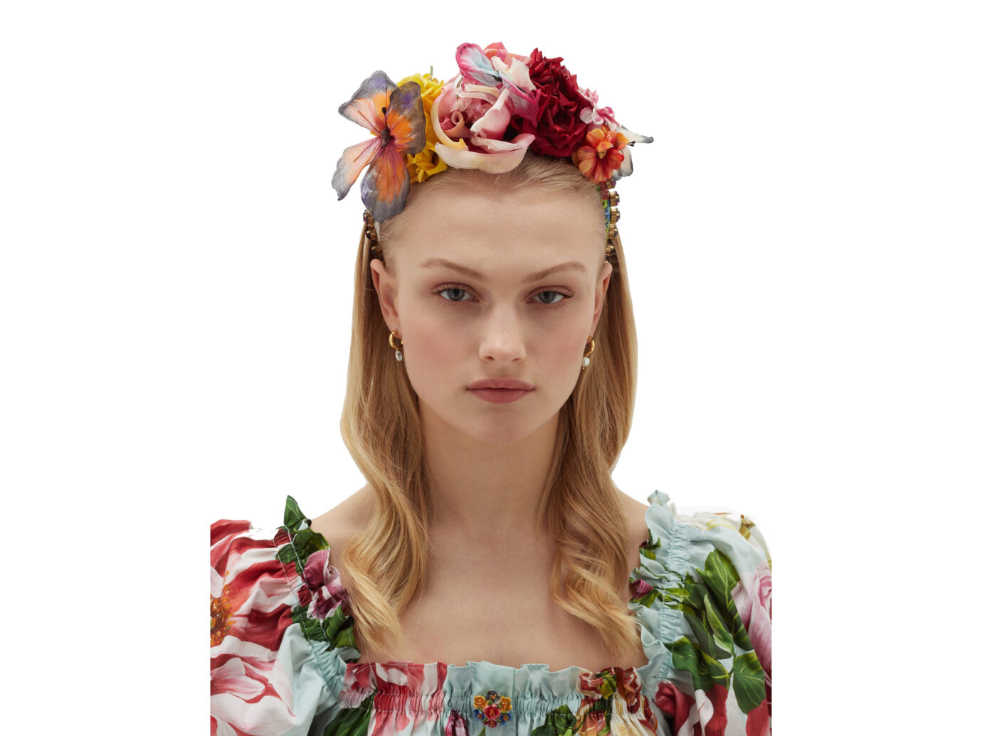 LCE & GABBANA Domenico Dolce & Gabbana Flower and crystal-embellished silk headband