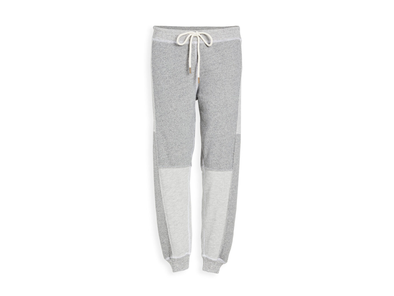 THE GREAT. Patchwork Cropped Sweatpants