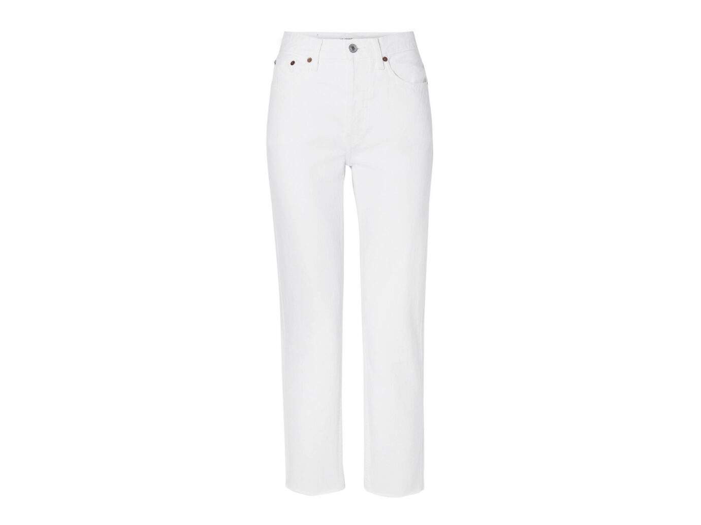 best high waisted white jeans