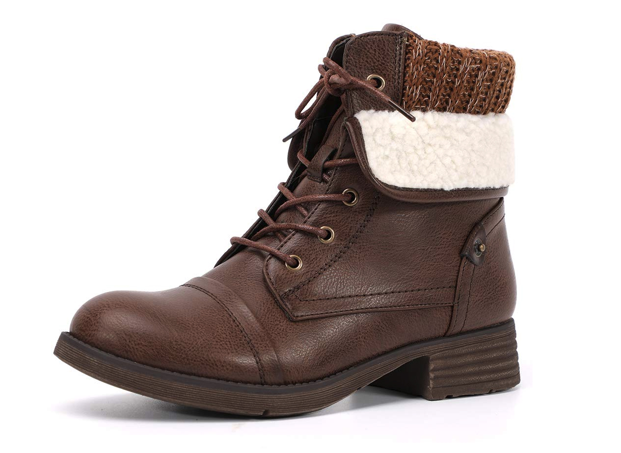 fold over boots with fur